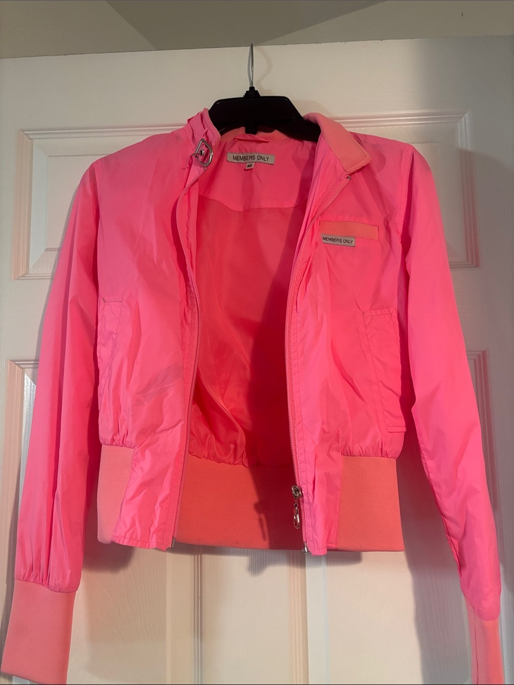 Members Only Neon Pink Women's Bomber Jacket